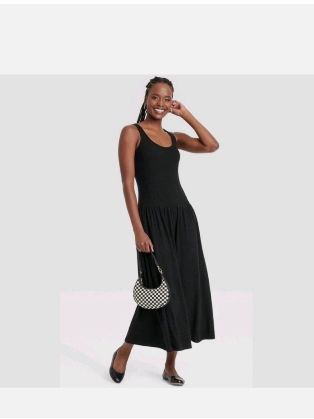 Universal Thread Black Ribbed Tank Dress - Small - NWT